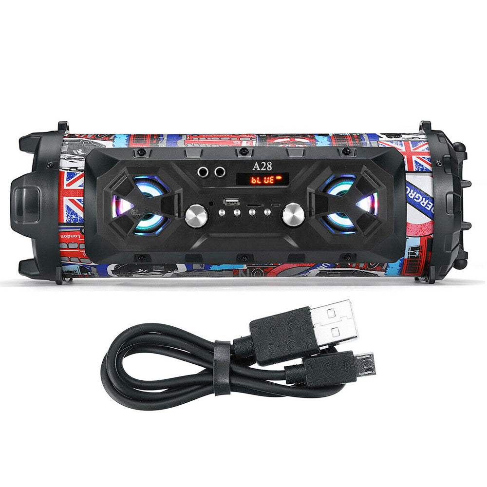 Portable Superior Bass Wireless Boombox with Radio Bluetooth Speakers